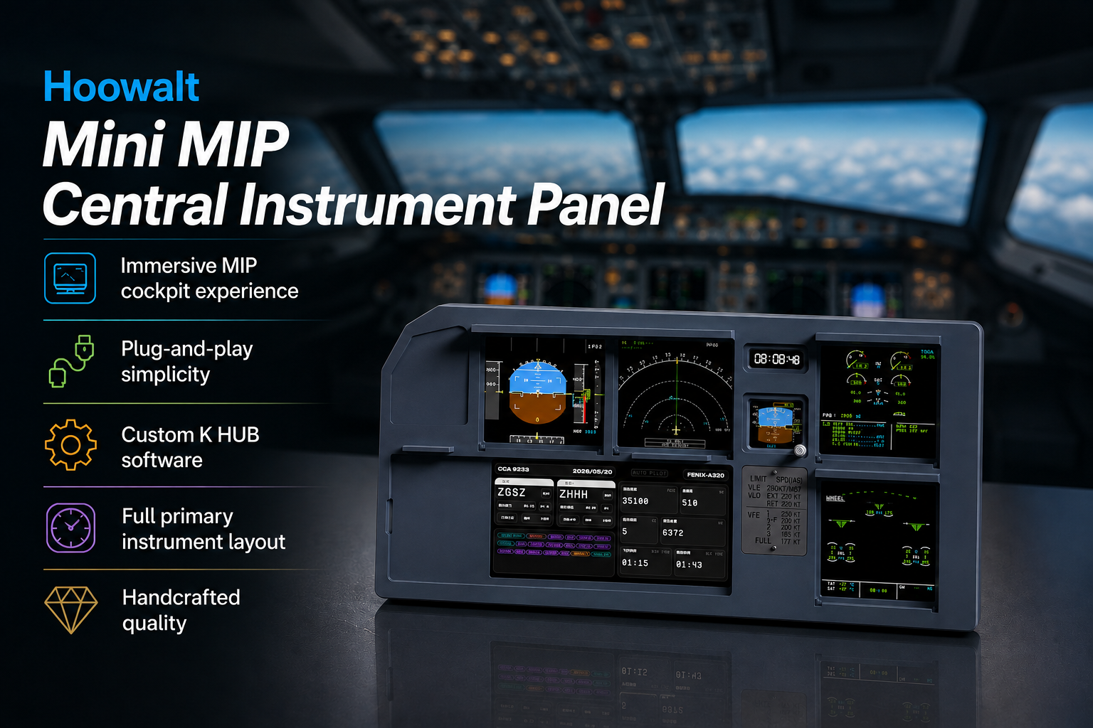 Desktop MIP, Real Cockpit Feel: The Hoowalt Mini MIP for A32X/A19X