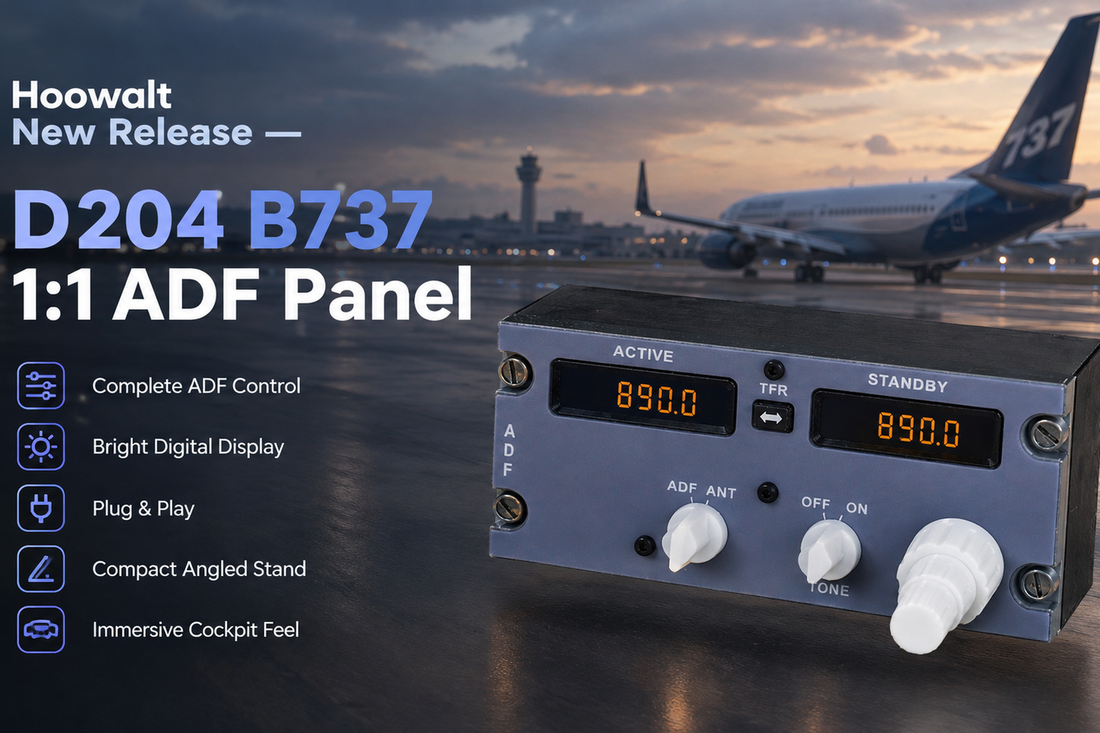 Hoowalt D204: A Purpose-Built ADF Panel for B737 Cockpit Setups