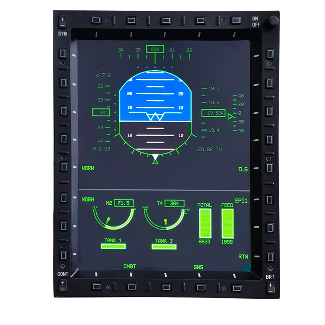 10.4-Inch Military-Grade LCD MFCD Display