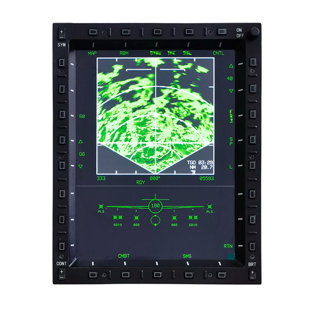 10.4-Inch Military-Grade LCD MFCD Display