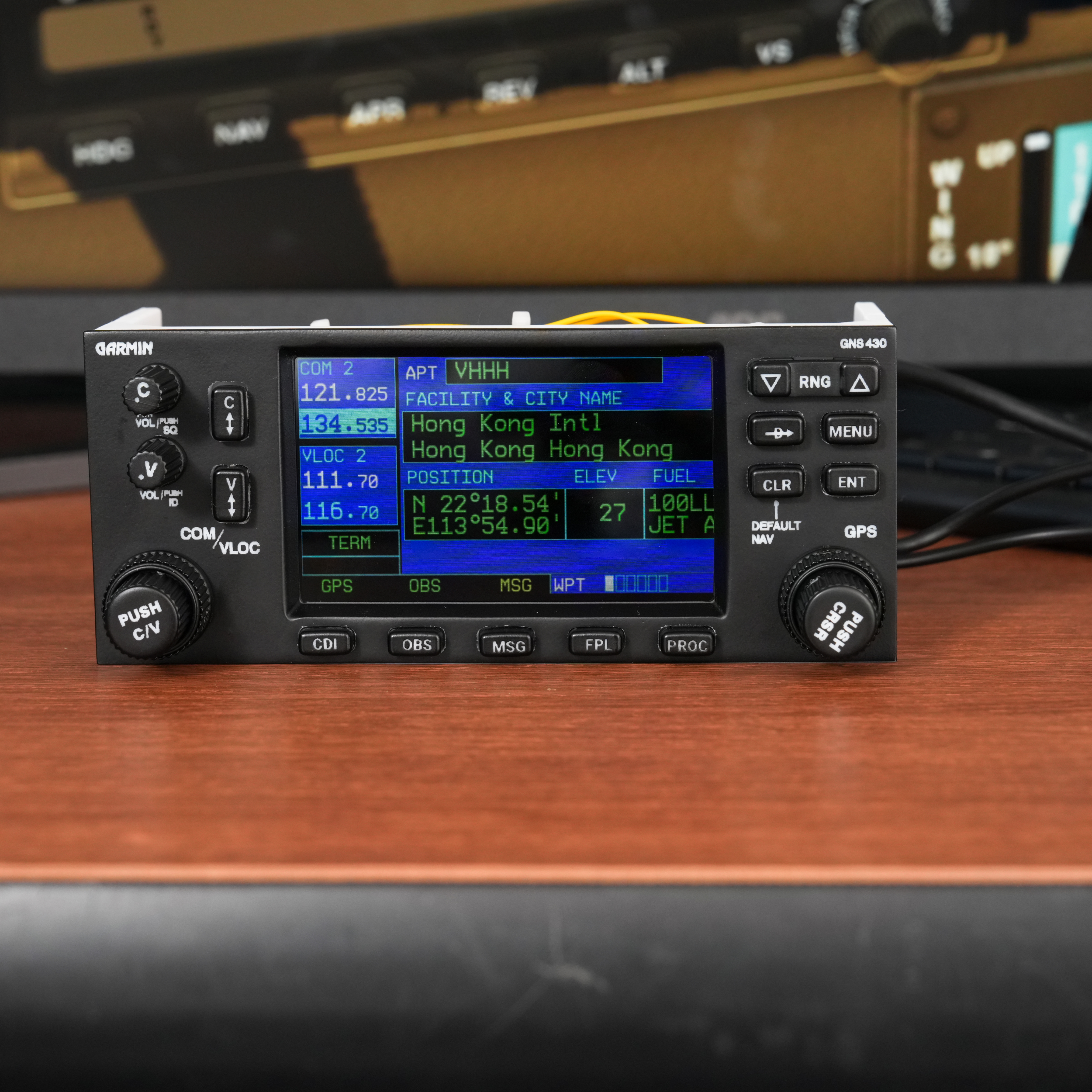 Simulation Flight GNS-430 Style Avionics Panel