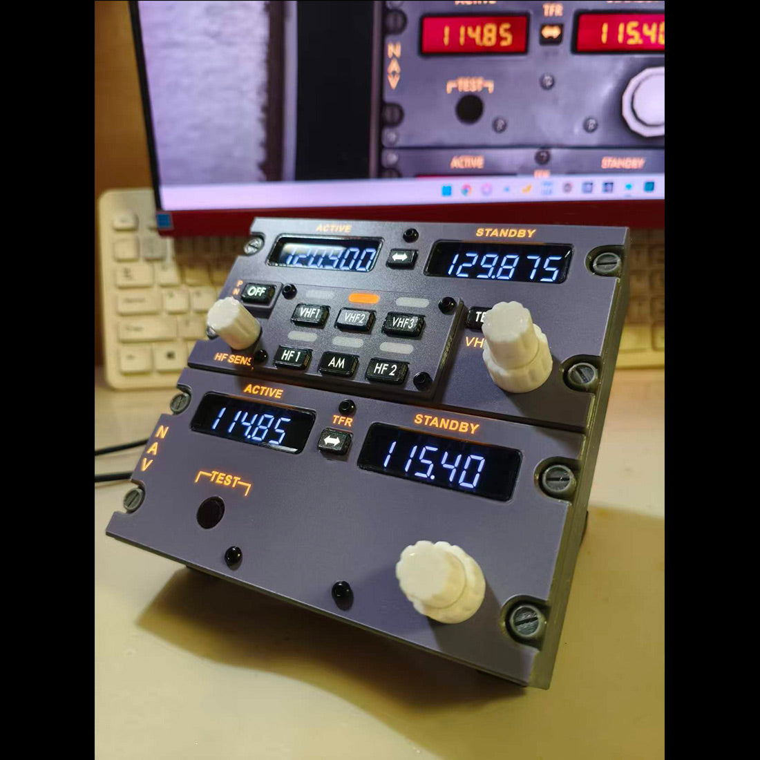Hoowalt D201 B737 1:1 COCKPIT Radio Tuning Panel 