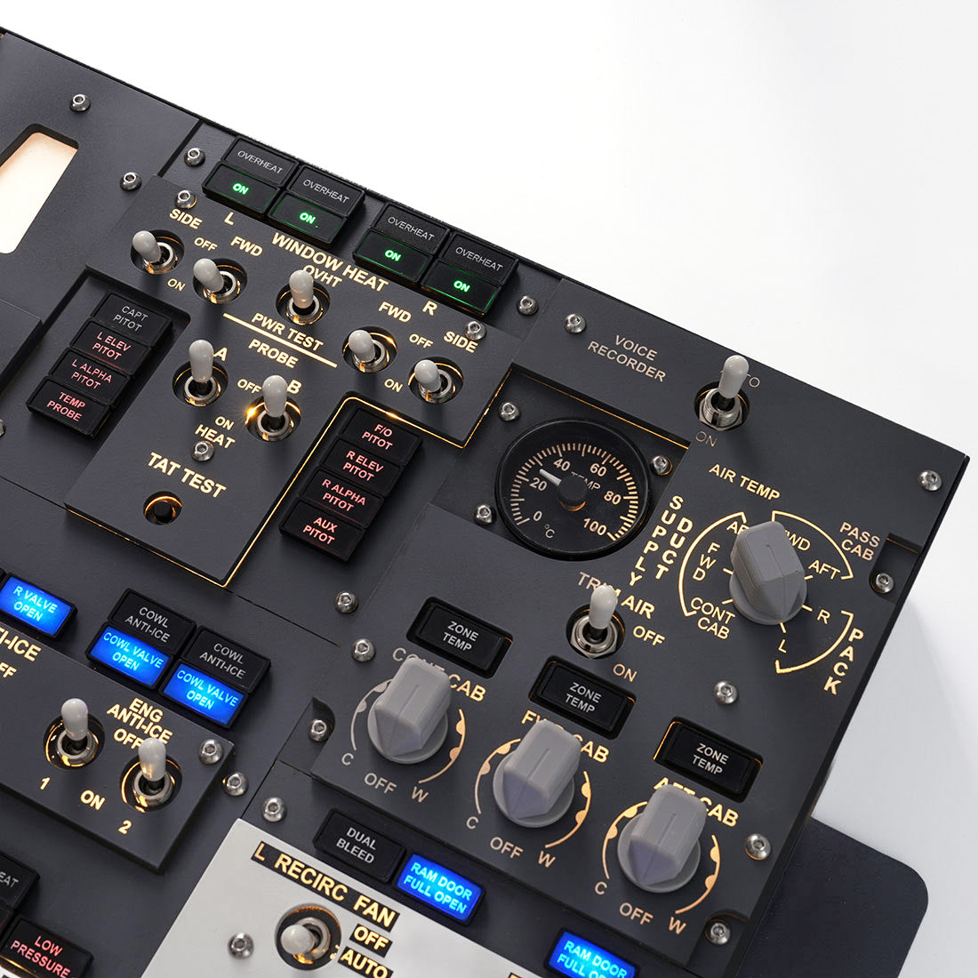 B737-800 Front Overhead Panel for MSFS2020/2024, X-Plane 11/12