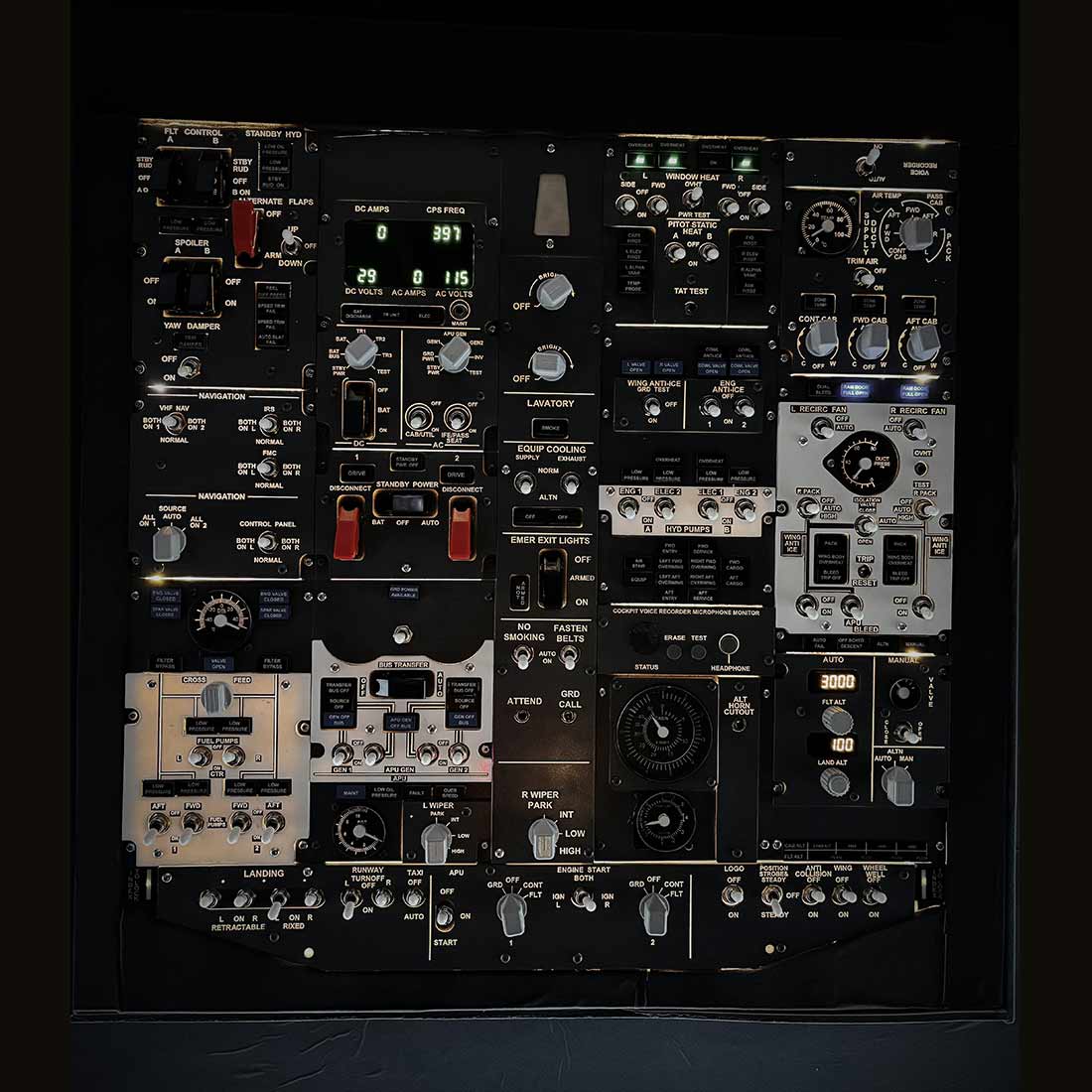 B737-800 Front Overhead Panel for MSFS2020/2024, X-Plane 11/12