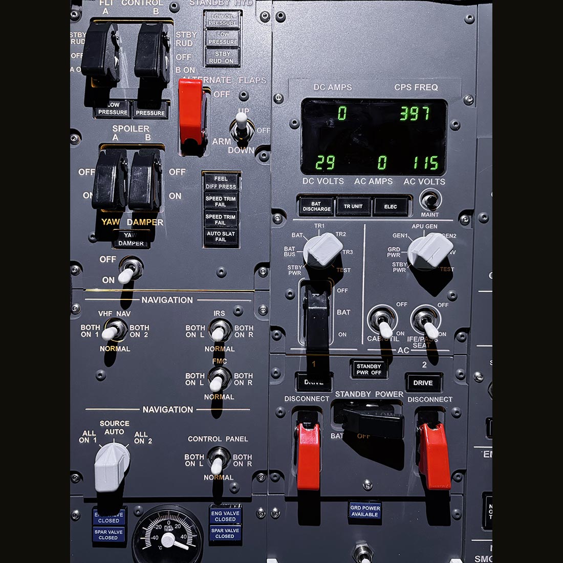 B737-800 Front Overhead Panel for MSFS2020/2024, X-Plane 11/12