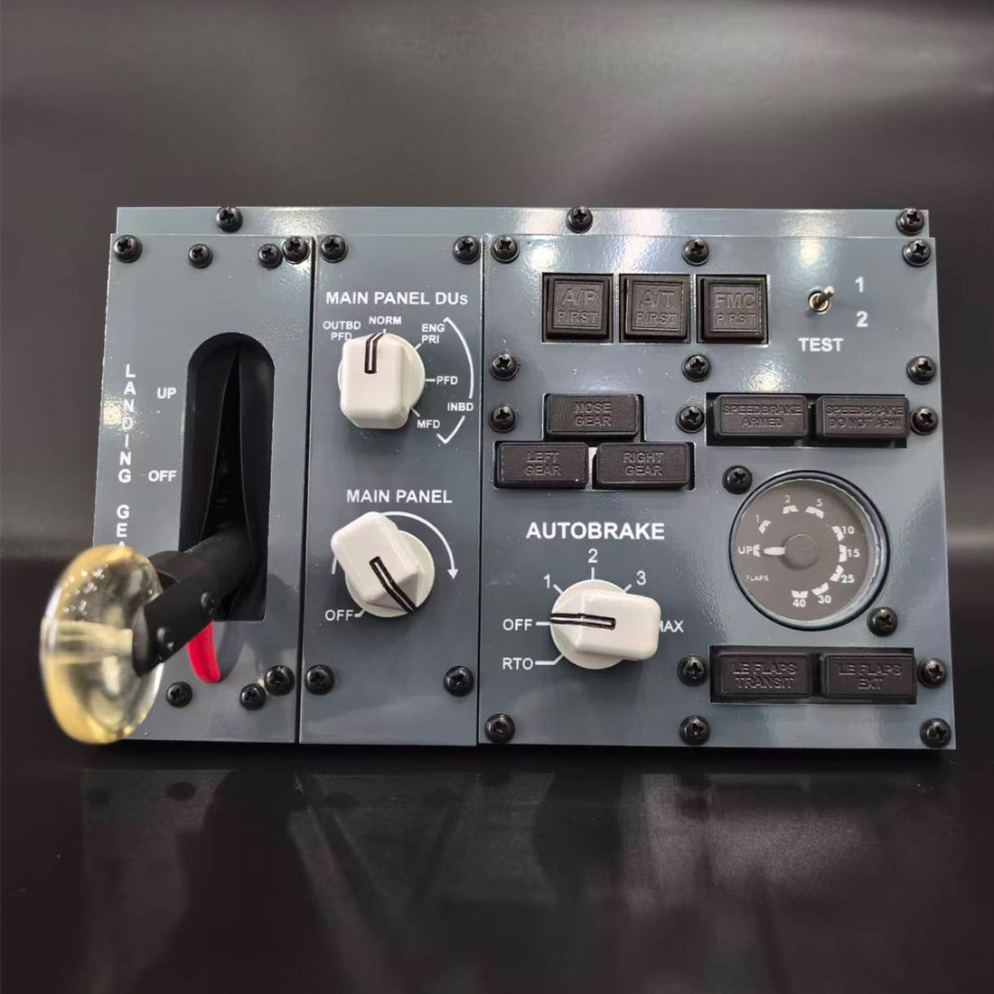 B737 Center MIP Landing Gear and Autobrake Control Panel