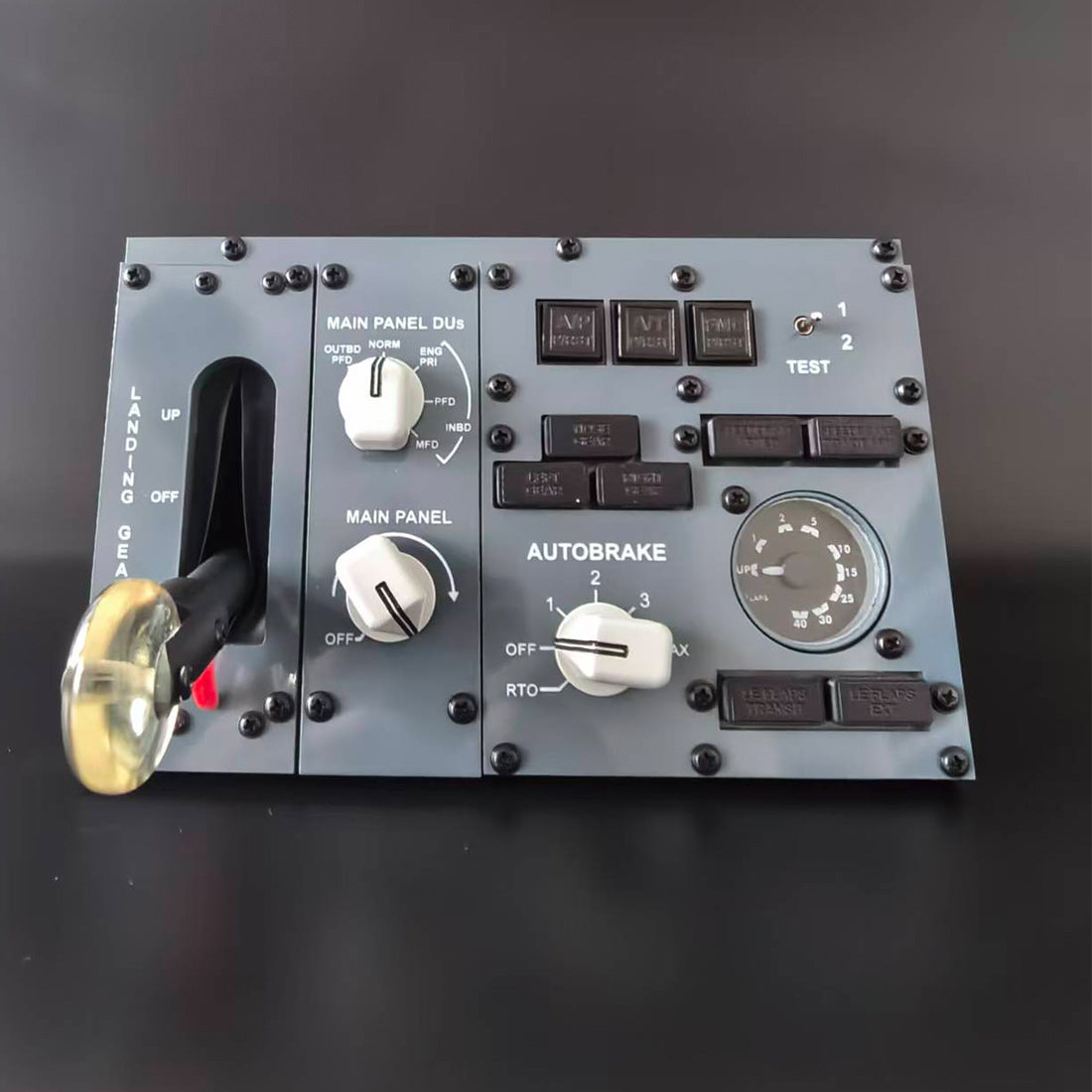 B737 Center MIP Landing Gear and Autobrake Control Panel