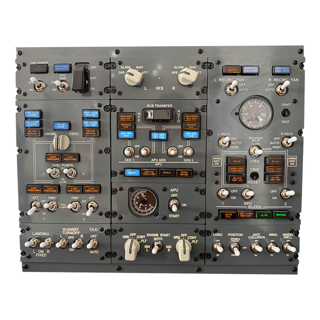 B737 FWD Overhead Flight Simulator Control Panel for MSFS, X-Plane ...