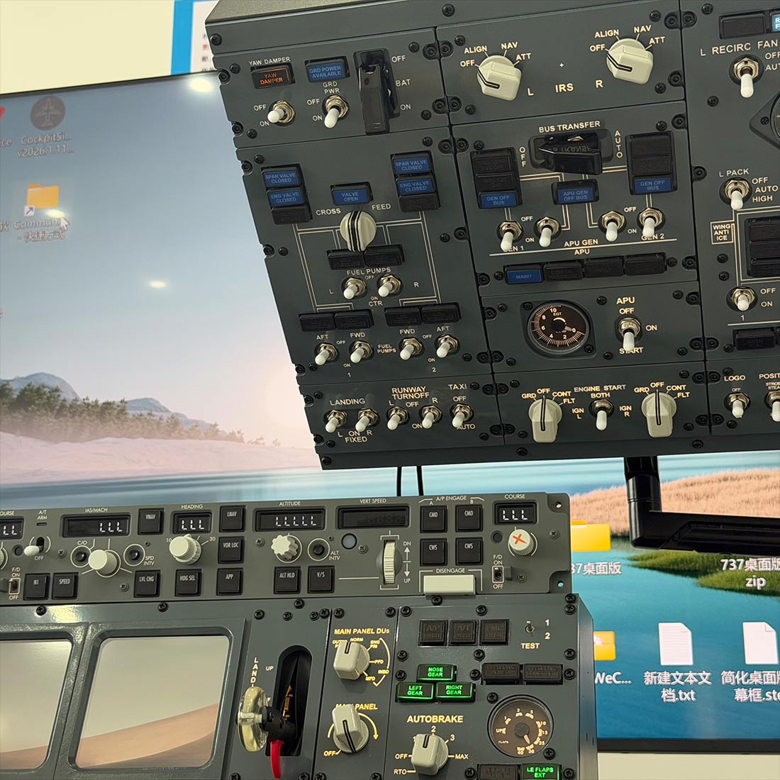 B737 FWD Overhead Flight Simulator Control Panel