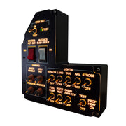 C172 Flight Simulator 1/1 Switch Panel, Plug-and-Play Light Control Panel with HID-Mapped Buttons, Backlit Switches and Dimmable Lighting, Compatible with MSFS and X-Plane C172 Aircraft