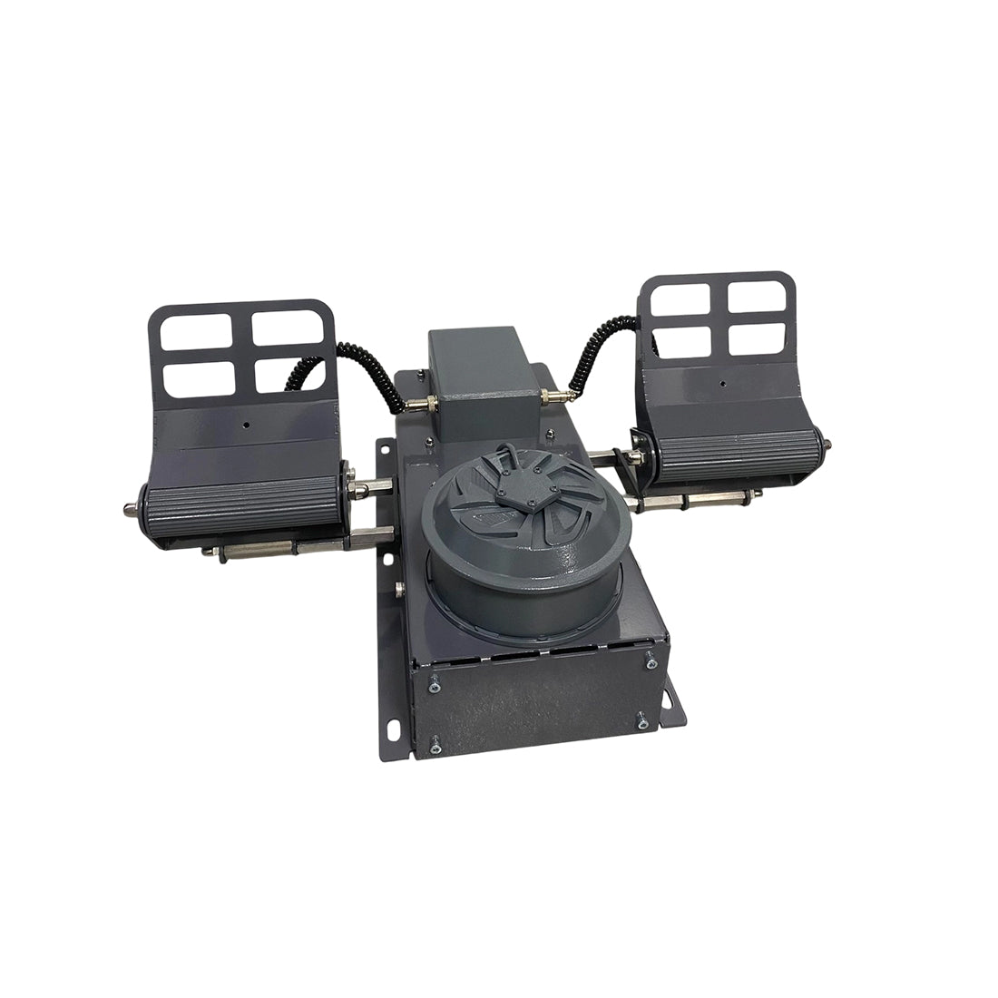 Force Feedback Rudder Pedals, All-Metal Flight Simulator Pedals with Dual Load Cell Linear Brakes