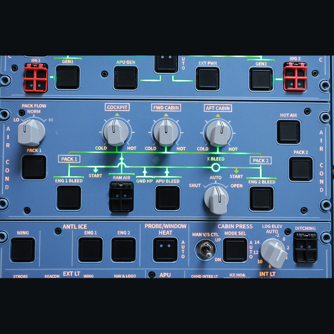 Hoowalt D111 A32X 1/1 Scale Light OVHD OVERHEAD Panel