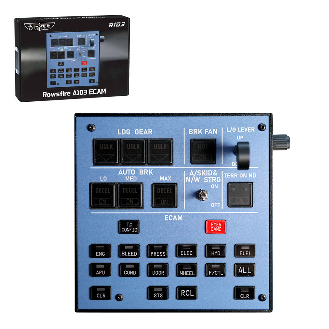 Rowsfire A103 V3.0 A32X/A31X/A350/XECAM  Landing Gear Indicator Integrated Panel 