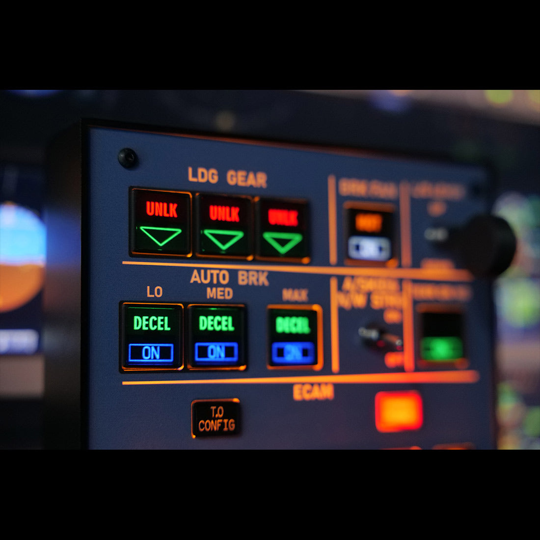 Rowsfire A103 V3.0 A32X/A31X/A350/XECAM  Landing Gear Indicator Integrated Panel 