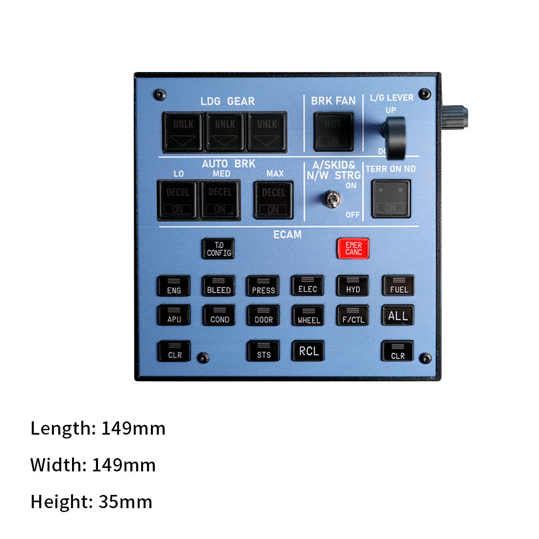 Rowsfire A103 V3.0 A32X/A31X/A350/XECAM  Landing Gear Indicator Integrated Panel 