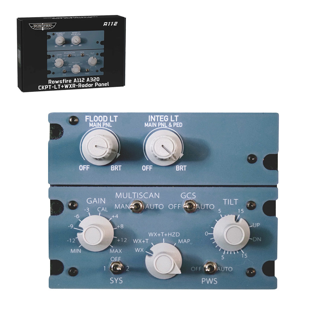Rowsfire A112 1/1 Scale A32X/A33X/A35X CKPT-LT+WXR-Radar Integrated Panel