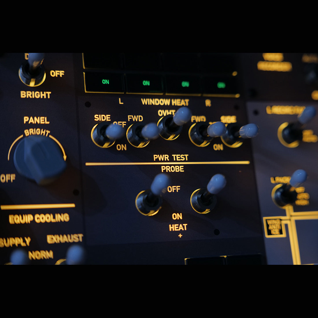 rowsfire b107 b737 overhead panel