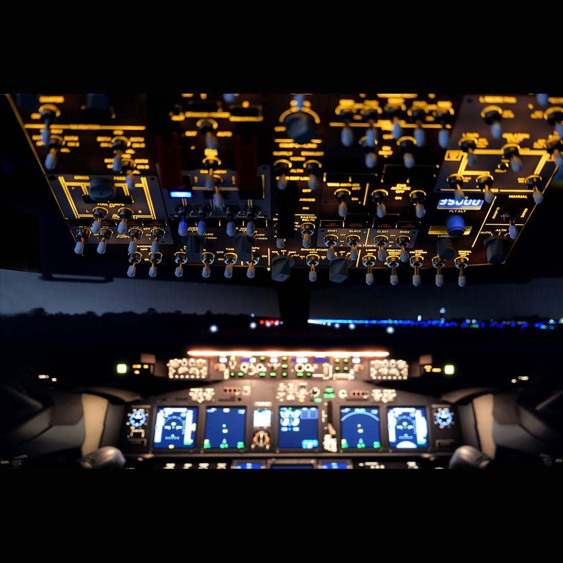 rowsfire b107 b737 overhead panel