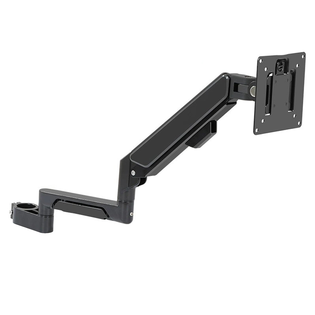 Three-Section Clamp-Style Mini Gas-Spring Monitor Arm with Standard VESA-Mount (0–6 kg Load Capacity/Black)