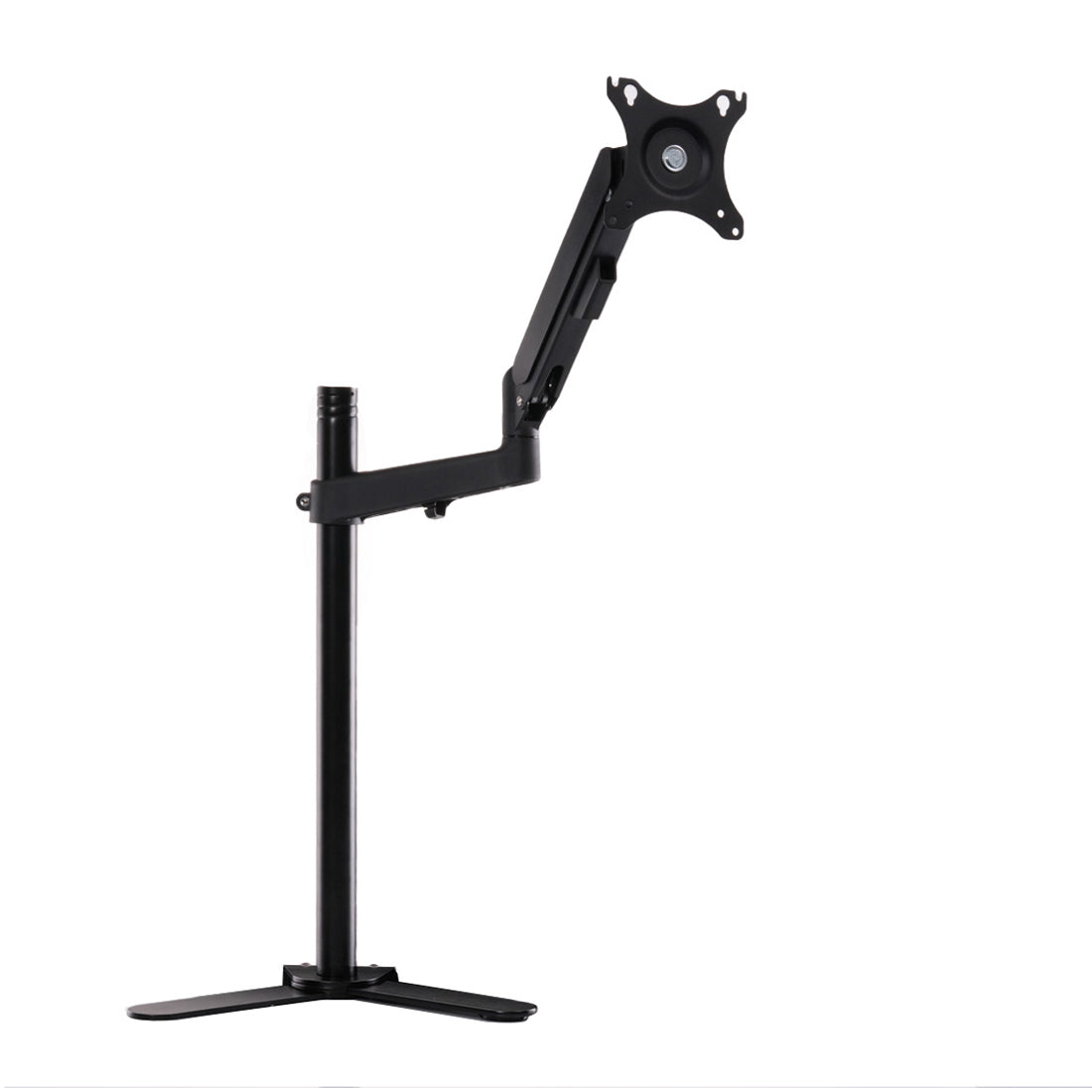 Three-Section Clamp-Style Mini Gas-Spring Monitor Arm with Standard VESA-Mount (0–6 kg Load Capacity/Black)